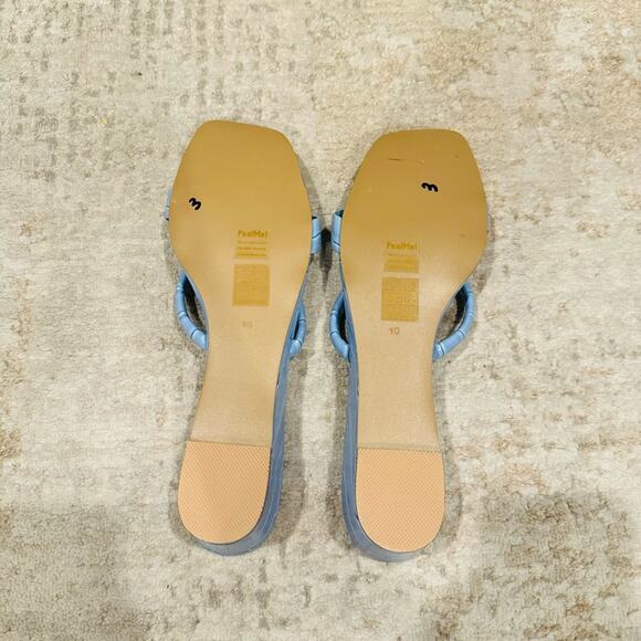 Song of Style fia sandal in Blue printed slide wedge sandal woman’s 10 - Picture 9 of 11